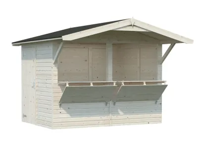 Marktstand - Verkaufsstand Stella 5 m² 16 mm transparent tauchimprägniert Produktbild #1