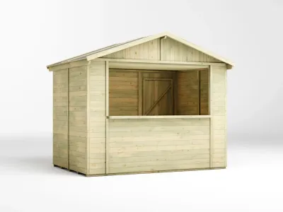 Marktstand - Verkaufsstand Tallinn 4,66 m² 16 mm KDI grün inkl. Boden Produktbild #4