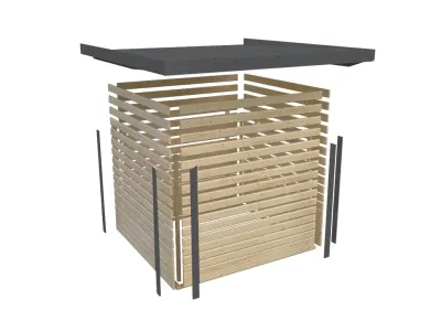 Hybrid-Gartenhaus Jupiter A Set naturbelassen/anthrazit Produktbild #11