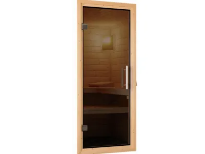 Gartensauna Nero 73 mm mit Glastür, Schwarz lasiert Produktbild #10