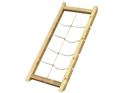 Spielturm Lotti naturbelassen inkl. Netzrampe Produktbild #2