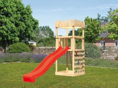 Spielturm Ritterburg Löwenherz SET naturbelassen Produktbild #1