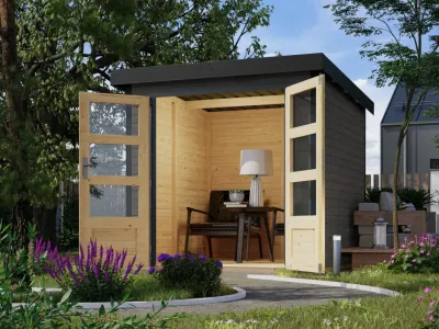 Hybrid-Gartenhaus Jupiter B terragrau/anthrazit Produktbild #1