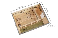 Saunahaus Ares 4 anthrazit / graualuminium inkl. 9 kW Saunaofen ext. Steuerung Produktbild #4