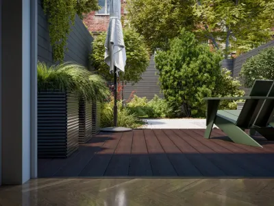 Terrassendiele WPC braun Holzoptik geprägte Oberfläche  Produktbild #1