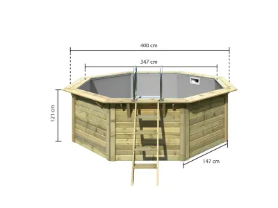 Holzpool Modell X1, inkl. Terrasse & Filteranlage  Produktbild #5