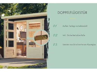 Gartenhaus Kerko 3,5 19 mm terragrau Produktbild #4