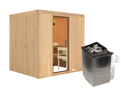 Sauna Systemsauna Sodin, inkl. 9 kW Ofen mit integrierter Steuerung Produktbild #5
