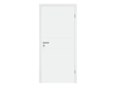 Zimmertür Mala 11 Weißlack RAL 9003, Röhrenspankern, Designkante Produktbild #1