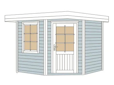 Gartenhaus Designhaus 213 Plus Gr. 1 grau Produktbild #3