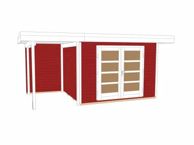 Gartenhaus Designhaus 126 Plus A Gr. 2 schwedenrot Produktbild #3