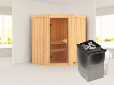 Sauna Systemsauna Taurin, inkl. 9 kW Ofen mit integrierter Steuerung Produktbild #14