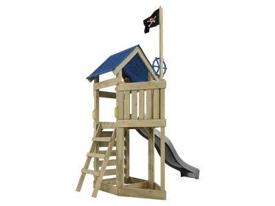Spielturm Pirat Captain Jolly KDI inkl. Rutsche grau Produktbild #4