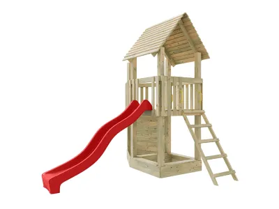 Spielturm Ship Tower KDI inkl. Rutsche rot Produktbild #8
