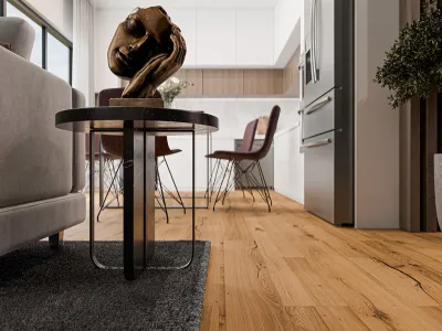 Parkett Eiche Rustikal Landhausdiele Gebürstet Produktbild #4