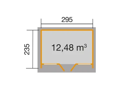 Gartenhaus Designhaus 263 Gr. 2 28 mm grau lasiert Produktbild #3