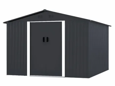 Metall-Gerätehaus Classic Anthrazit Produktbild #2
