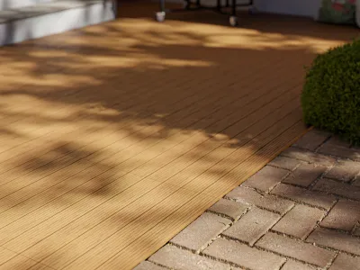 WPC-Fliese Teak geriffelt Produktbild #5