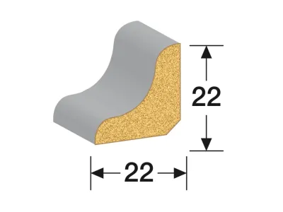 Wand- und Deckenleiste Uni weiß glänzend 324 Dekor Produktbild #3
