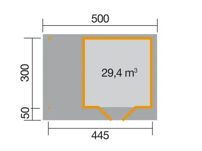 Gartenhaus Designhaus 126 Plus A Gr. 2 grau Produktbild #2