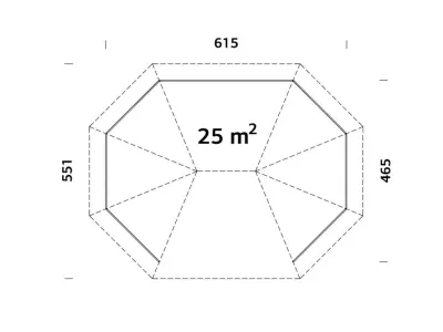 Pavillon Gartenlaube Betty 25 m² weiß grundiert Produktbild #2