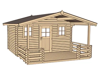 Gartenhaus 138 B Gr. 2 45 mm naturbelassen Produktbild #3