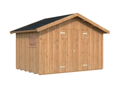 Gerätehaus Nils 8,2 m² 16 mm braun tauchimprägniert Produktbild #1