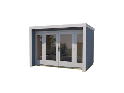 Gartenhaus Designhaus 263 Gr. 2 28 mm grau lasiert Produktbild #2