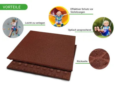 Fallschutzmatte 50x50 cm 25 mm stark Produktbild #4