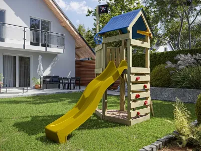 Spielturm Pirat Captain Jolly KDI inkl. Rutsche gelb Produktbild #1