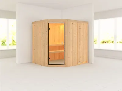 Elementsauna 68 mm Celine 1 SPARSET inkl. 9 kW Saunaofen und ext. Steuerung Produktbild #7