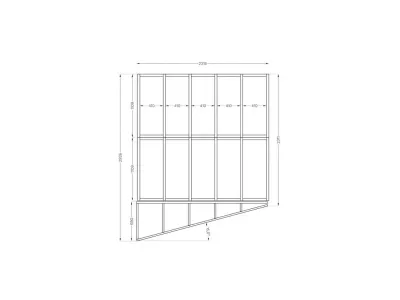 Gartenhaus Futura 19 mm Rhombusprofil natur Produktbild #3