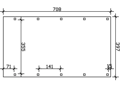 Einzelcarport Friesland Produktbild #3