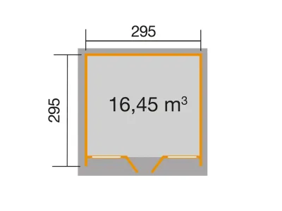 Gartenhaus Designhaus 263 Gr. 3 28 mm grau lasiert Produktbild #3