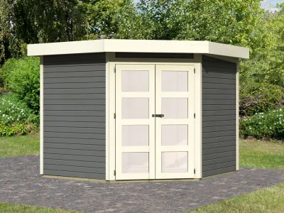 Gartenhaus Goldheim 5 19 mm terragrau Produktbild #6