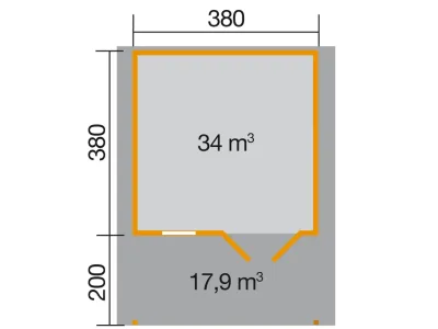 Gartenhaus 136 A Gr. 2 45 mm naturbelassen Produktbild #2