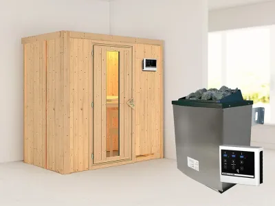 Sauna Systemsauna Variado, inkl. 9 kW Ofen mit externer Steuerung Produktbild #1