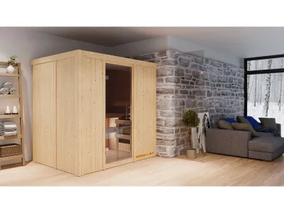 Sauna Systemsauna Bodin, inkl. 9 kW Ofen mit integrierter Steuerung Produktbild #1