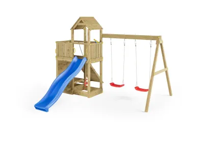 Spielturm Floppi KDI inkl. Doppelschaukel + Rutsche Produktbild #15