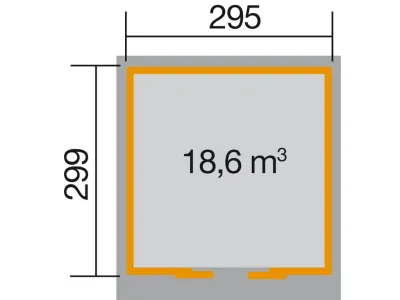 Gerätehaus 225 Gr. 2 21 mm grau Produktbild #2
