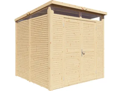 Gartenhaus Pentos Rhombusprofil 18 mm natur Produktbild #3
