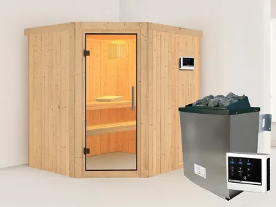 Sauna Systemsauna Siirin, inkl. 9 kW Ofen mit externer Steuerung Produktbild #9