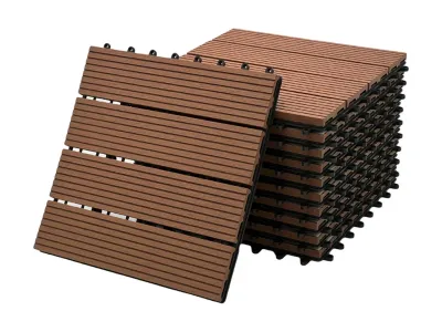 WPC Terrassenfliese Basic hellbraun - 1 Stück Produktbild #5