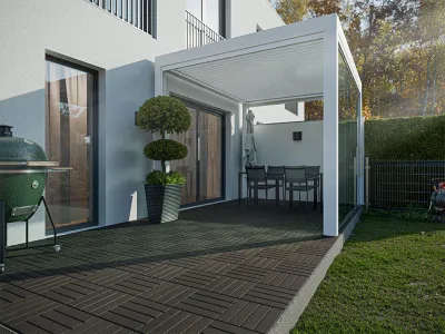WPC-Terrassenfliese dunkelbraun Holzoptik Produktbild #3