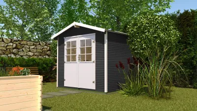 Gartenhaus 218 Gr. 2 28 mm anthrazit Produktbild #1