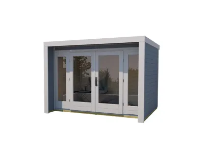 Gartenhaus Designhaus 263 Gr. 3 28 mm grau lasiert Produktbild #2