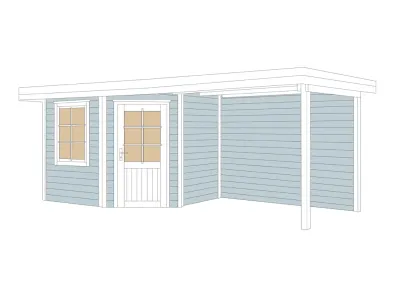 Gartenhaus Designhaus 213 B Gr. 1 28 mm grau Produktbild #3