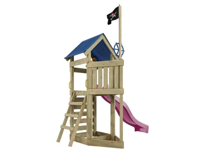 Spielturm Pirat Captain Jolly KDI inkl. Rutsche pink Produktbild #4