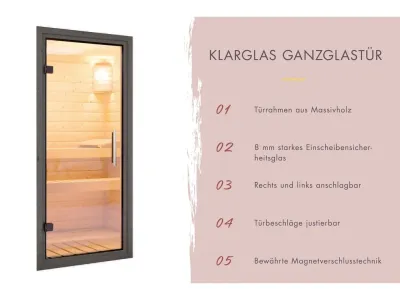 Saunahaus Arcadia 73 mm schwarz Produktbild #7