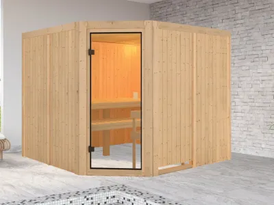 Elementsauna 68 mm Celine 7 SPARSET inkl. 9 kW Bio-Kombiofen und ext. Steuerung Produktbild #7
